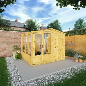 Mercia 8x8 Pent Greenhouse combi shed - Assembly required