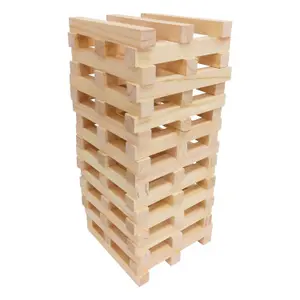 60 Piece Wooden Tumbling Tower Blocks - Ideal Garden Game, Outdoor Family Party, Jumbo Fun Toy - Made From Strong And Sturdy Wood