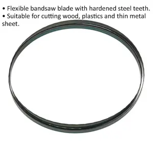 2400mm Bandsaw Blade with Hardened Steel Teeth for Wood, Plastic, and Metal Cutting