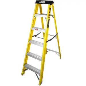 Excel Electricians Fibreglass Step Ladder 5 Tread 1.56m Heavy Duty