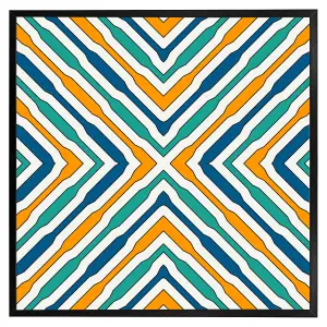 Ethnic geometric figures (Picutre Frame) / 24x24" / Brown