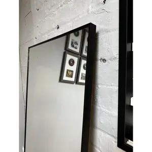 Metal Wall  & Leaner  Mirror in Black 165cm H x 56cm W