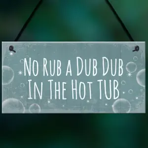 Red Ocean Cheeky Funny Hot Tub Signs And Plaque Hanging Garden Sign Shed Plaque Home Decor