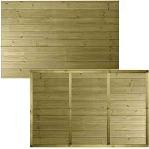 Ultimate Horizontal Tongue & Groove Fence Panel (Pack of 4) Width: 6ft (183cm) x Height: 4ft Interlocking Planks Fully Framed