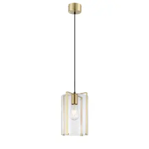 GoodHome Saiphi Gold effect Pendant ceiling light, (Dia)185mm