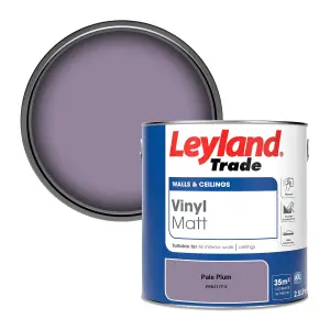 Leyland Trade Vinyl Matt Walls & Ceilings Emulsion Paint Pale Plum (PPG1177-5) 2.5L