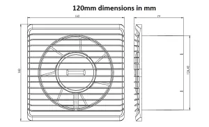 AirRoxy 125mm Humidity Sensor Extractor Fan Silent Bathroom Ventilation Extraction