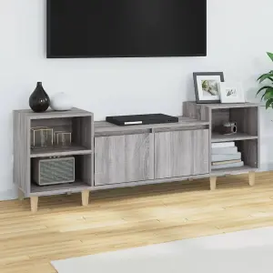 Berkfield TV Cabinet Grey Sonoma 160x35x55 cm Engineered Wood