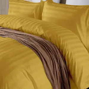 Florane Microfibre 250 TC Reversible Modern & Contemporary Duvet Cover Set with pillow cases Ochre / Super King Duvet Cover + 2  Standard Pillowcases