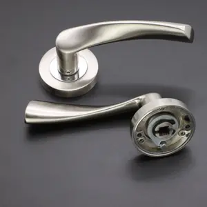 Mercury Lever Door Handle Satin Chrome/Polished Chrome