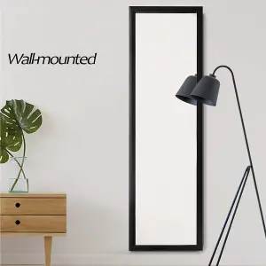 Over the Door Full Length Mirror - Black