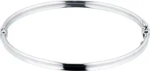 Goldsmiths Silver Plain Bangle - Goldsmiths Bracelets