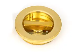 From The Anvil Polished Brass 60mm Plain Round Pull - Privacy Set