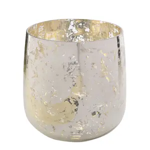 Hestia Silver and Gold Glass Vase - Small