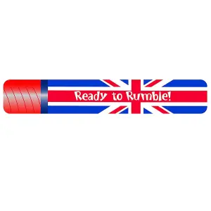 Amscan Ready To ble Inflatable Foil Union Jack Sticks (Pack of 2) Red/Blue (60cm x 6cm)