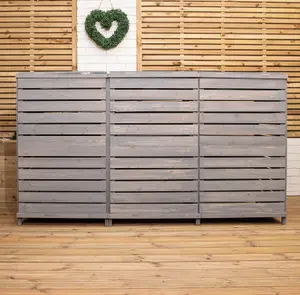 Pack of 6 Grey Washed Back Panels Only For SA BINS Triple Bin Storage