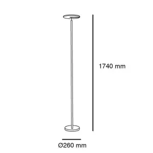 Luminosa Aten LED Floor Lamp 30W Nickel