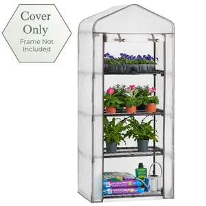 Fleece Greenhouse Cover Extra Thick Plant Frost Protection 4 Tier Christow