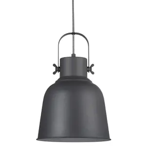 Nordlux Adrian 25 Indoor Living Dining Bedroom Pendant Ceiling Light in Anthracite (Diam) 25cm