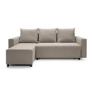 Oslo Reversible Corner Sofa Bed in Sand