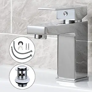 Bristan Edge Waterfall Cloakroom Basin Mixer Tap Sink Mono Bathroom + Waste