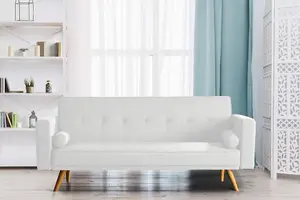 Comfy Living Miami Sofa Bed in Cream