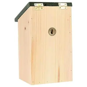 Traditional Wooden Garden Ornaments Outdoor Bird House Slate/ Green Coloured Roof Stunning Garden Bird Box