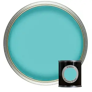 Vintro Luxury Matt Emulsion Turquoise, Multi Surface Paint for Walls, Ceilings & Wood- 125ml (Christabelle)