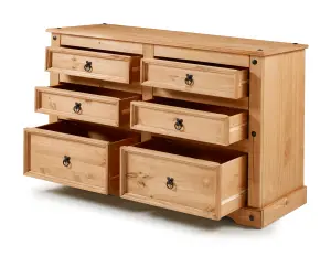 Mercers Furniture Corona Low 3+3 Wide Chest of Drawers