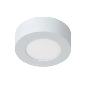 Lucide Brice-Led Modern Flush Ceiling Light Bathroom 11,7cm - LED Dim. - 1x8W 3000K - IP44 - White