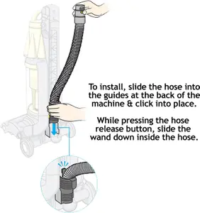 SPARES2GO Quick Release Stretch Hose Pipe compatible with Dyson DC07 Vacuum Cleaners (4 Metres)