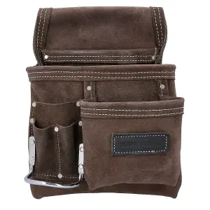 TOUGH MASTER Suede Leather Tool Pouch 6 Pockets - 1.6-1.8 Millimeters (TM-318SP)