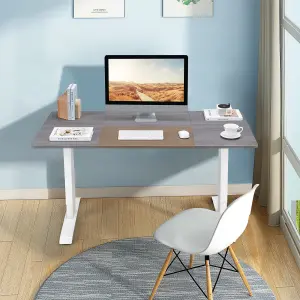 Costway Electric Standing Desk Stand-up Ergonomic Computer Workstation w/ Smart Controller