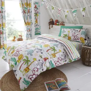 Jungle Fun Single Duvet Cover and Pillowcase Set