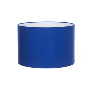 Cotton Drum Lamp Shade ( Screw On ) Royal Blue / 20cm H x 30cm W x 30cm D