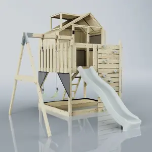 PolarPlay Kids Climbing Tower & Playhouse with Swing and Slide - Swing Brenna Mist