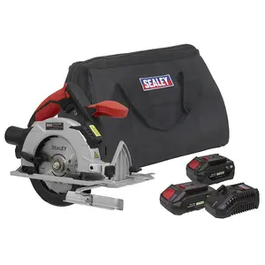 Sealey 20V SV20 Series Diameter 150mm Circular Saw Kit - 2 Batteries CP20VCSKIT