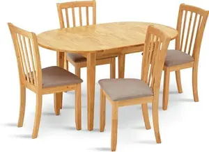 Argos Home Banbury Solid Wood Extending Table & 4 Chairs