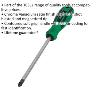 High-Quality Pozi Head Screwdriver 3 x 150mm with Soft Grip Handle and Chrome Vanadium Shaft