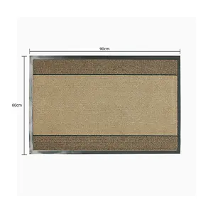 JVL Miracle Machine Washable Barrier Doormat 60x90cm Beige