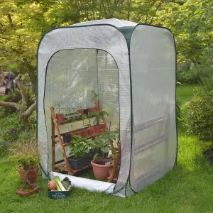 GardenSkill Pop-Up Walk In Greenhouse Tomato Grow House Poly Plant Cover 1.25m x 1.85m H