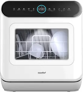 Comfee White 3 Place Settings Tabletop Dishwasher with 7 Programmes,Touch Control,LED Display and Delay Start