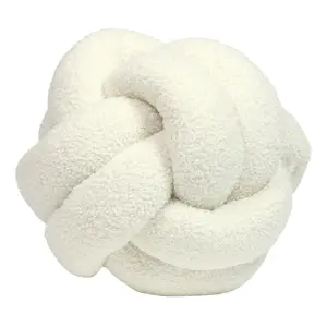 furn. Boucle Knotted Fleece Ready Filled Cushion