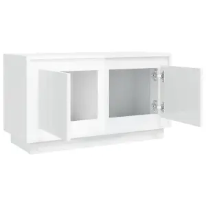 Berkfield TV Cabinet High Gloss White 80x35x45 cm Engineered Wood