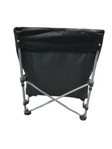 Vanilla Leisure Ocean Low Folding Beach Chair Charcoal for Camping, Fishing & Festivals