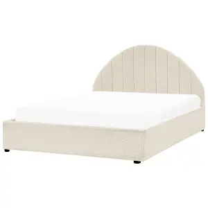 Boucle EU Double Ottoman Bed Off-White CHADENET