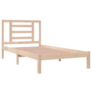 Berkfield Bed Frame Solid Wood Pine 90x190 cm 3FT Single