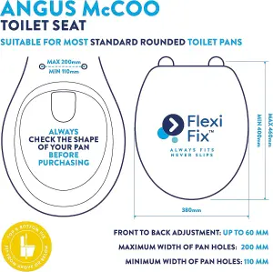 Croydex Angus McCoo Flexi-Fix™ Toilet Seat by Steven Brown Art