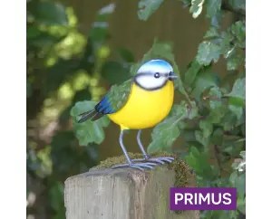 Primus Large Metal Blue Tit Garden Ornament