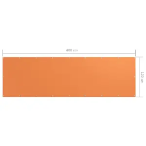 Berkfield Balcony Screen Orange 120x400 cm Oxford Fabric